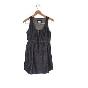 Derek Heart 100% Cotton Sleeveless Denim Dress Junior Sz M Zipper Front
